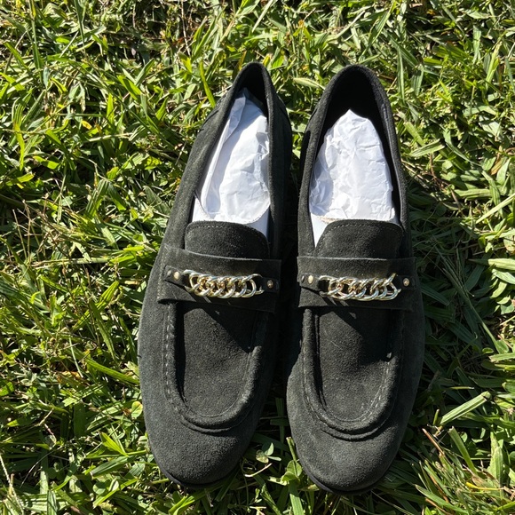 Reiss Black Suede Loafers - Picture 1 of 2